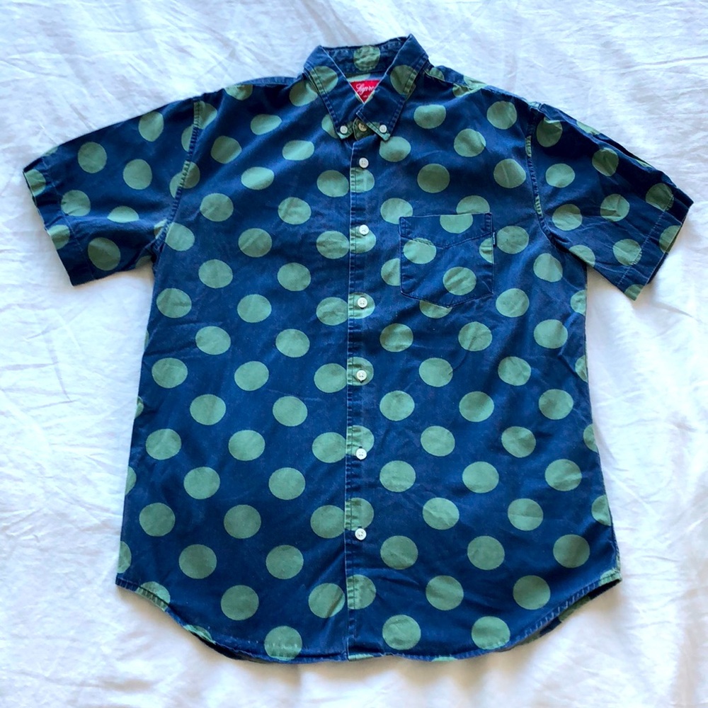 Supreme Polka Dot Short Sleeve Button Down